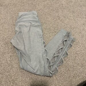 Victoria's Secret Pale Blue Leggings with Crisscross Detail
